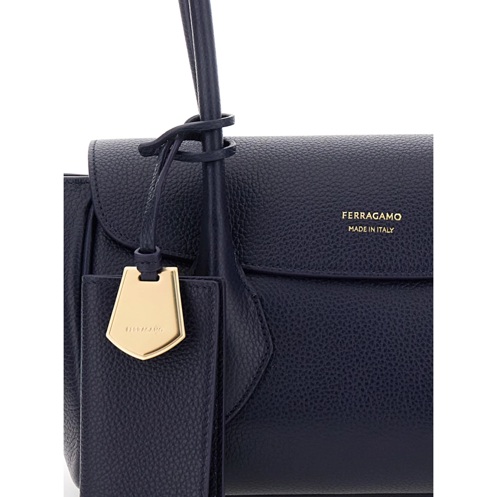 Salvatore Ferragamo Blauwe Schoudertas met Logodetail Blue Dames