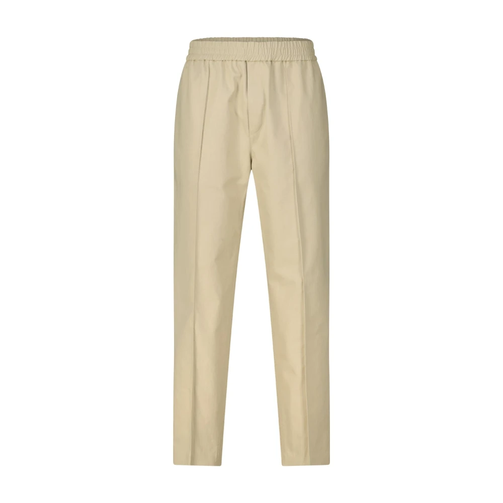 A.p.c. Men's Beige Cotton Straight Leg Trousers