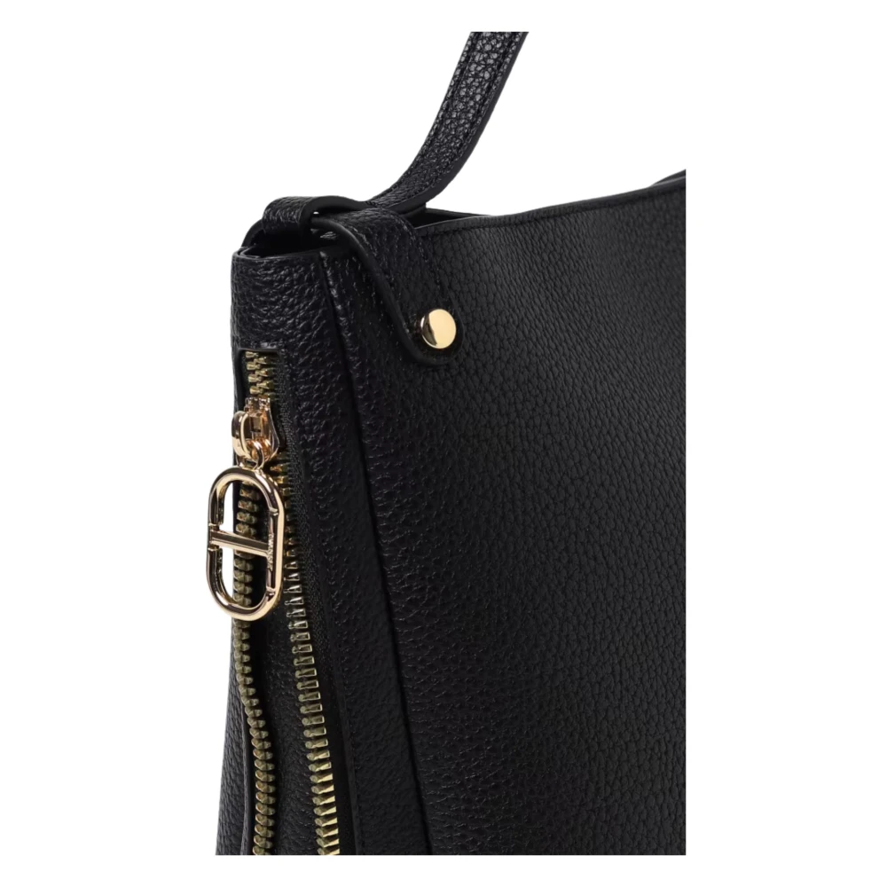 Twinset Zwarte schoudertas met rits Black Dames