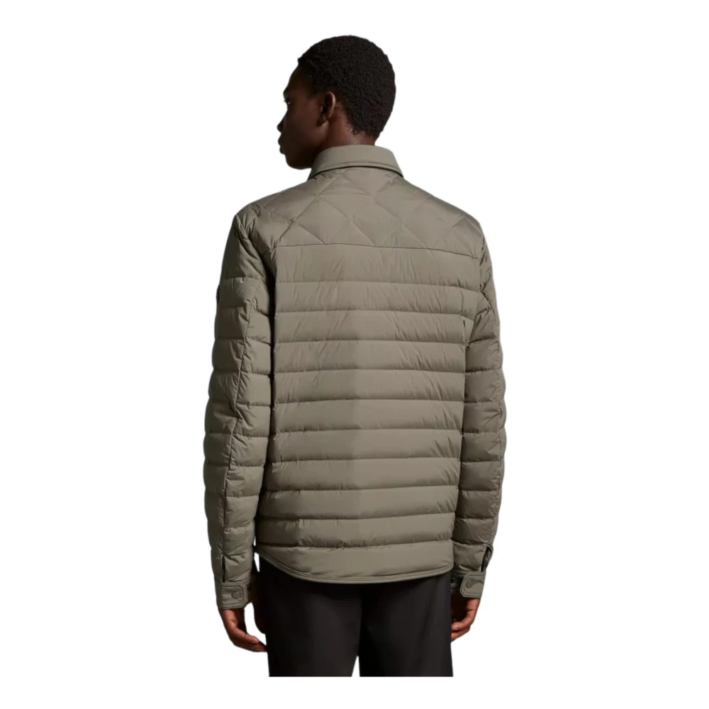 Moncler Groene Dons Shacket Jas Green Heren