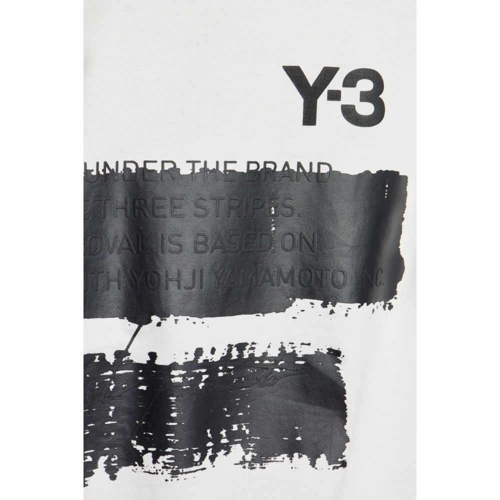 Y-3 Lange mouw T-shirt White Heren