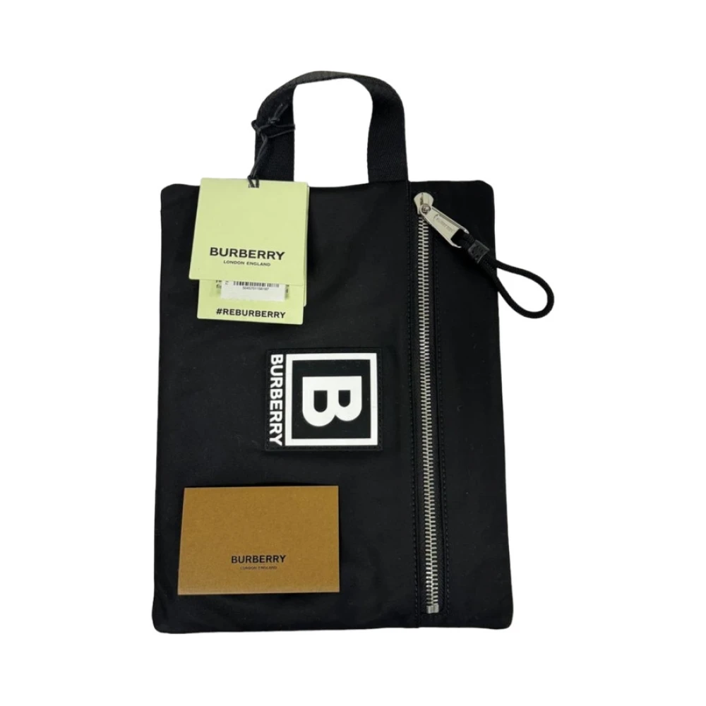 Burberry Zwarte Messenger Tas Nieuw Met Label Black Dames