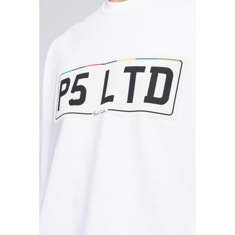 PS By Paul Smith Bedrukt T-shirt White Heren