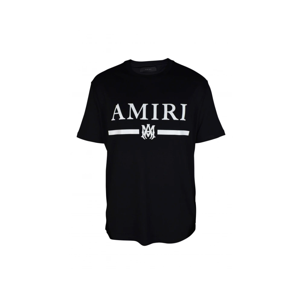 Amiri Zwart T-shirt met bedrukt logo Black Heren
