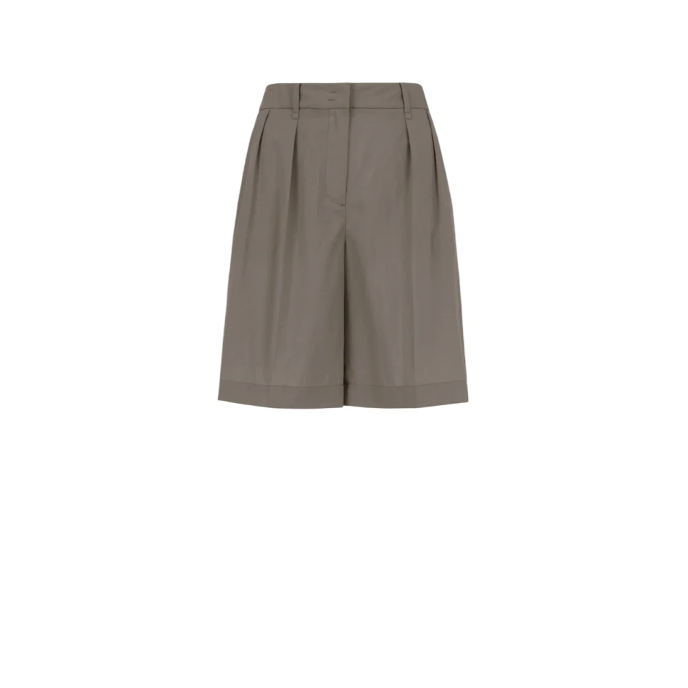 Bomboogie Women's Brown Casual Shorts, S, Flowing Lyocell Bermuda Shorts