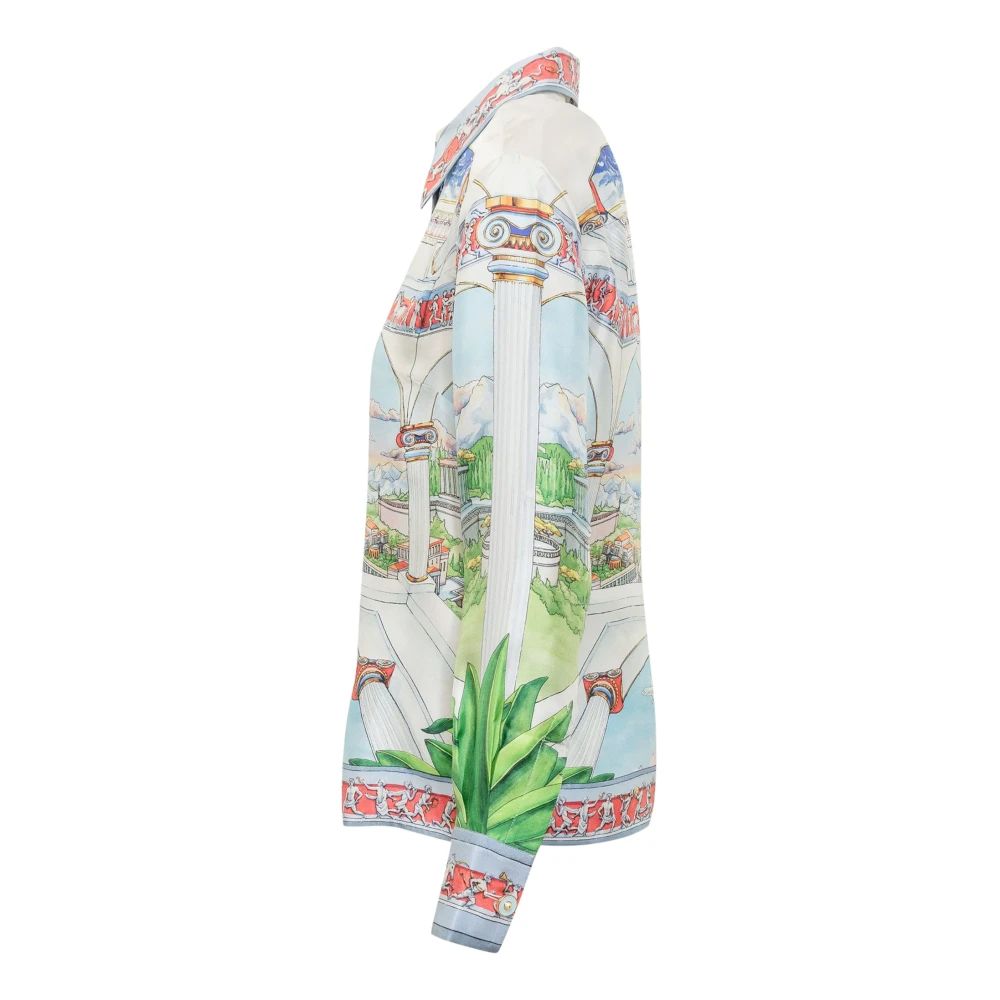 Casablanca Wit Overhemd met Verborgen Knoopsluiting Multicolor Dames