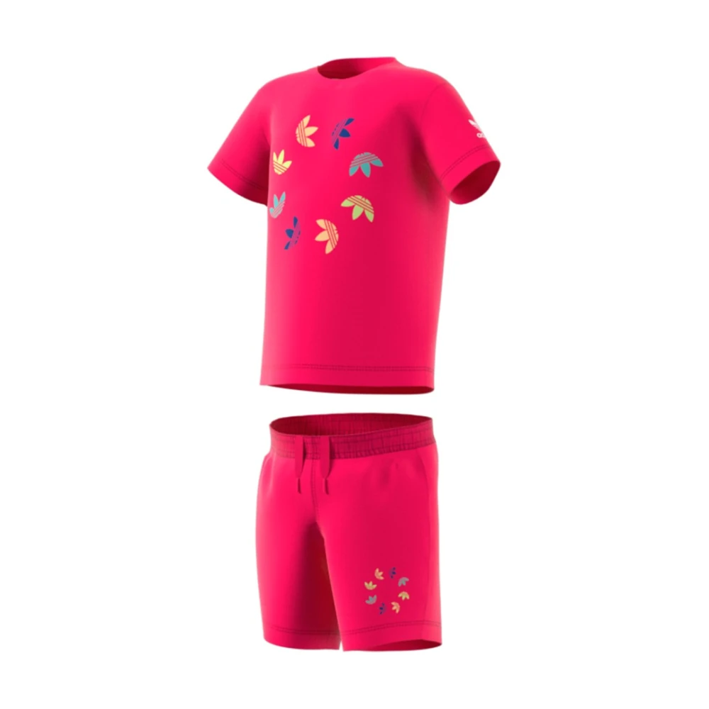 Adidas Sportigt barn T-shirt och shorts set Pink, Unisex