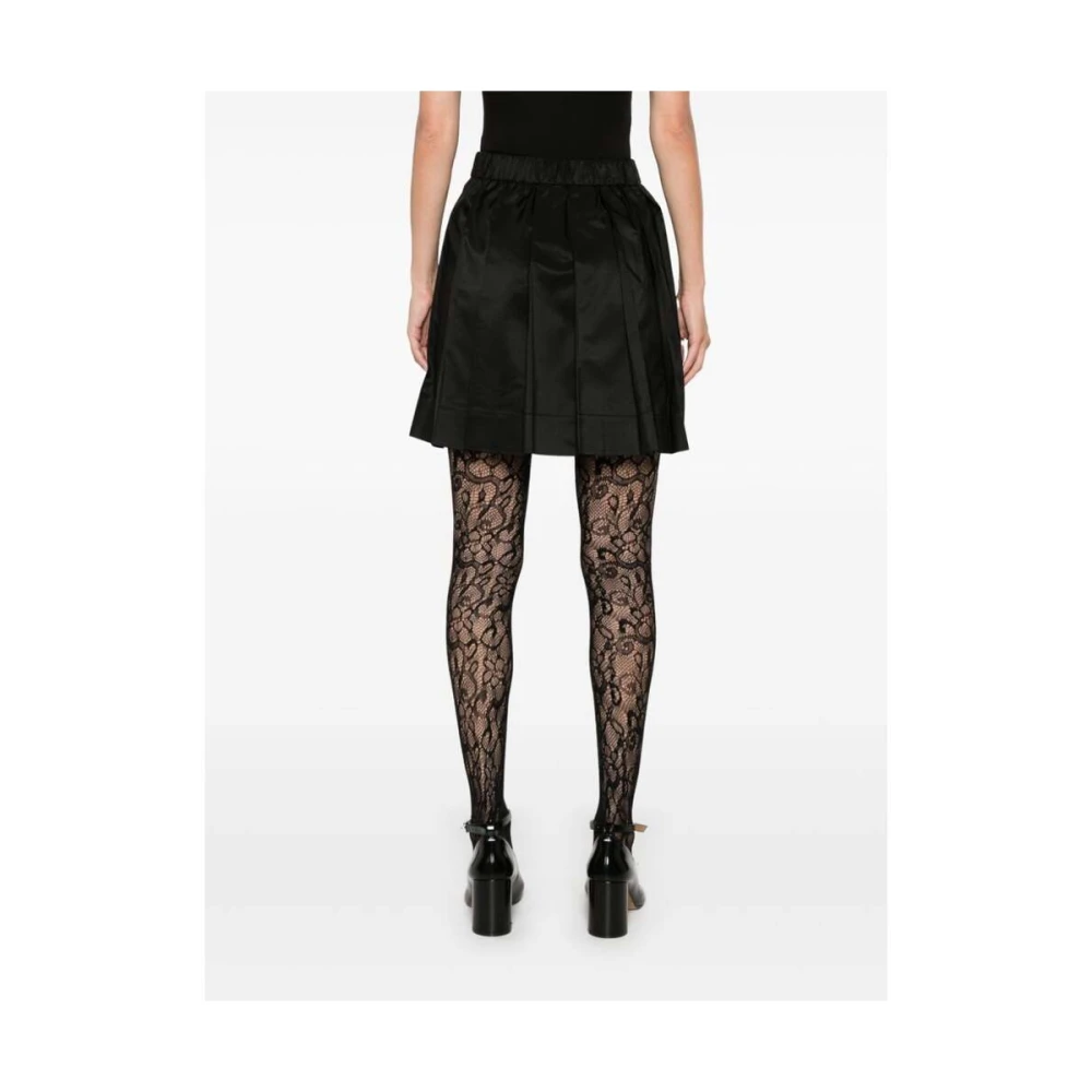 Simone Rocha Geplooide Zwarte Rok Elastische Taille Black Dames