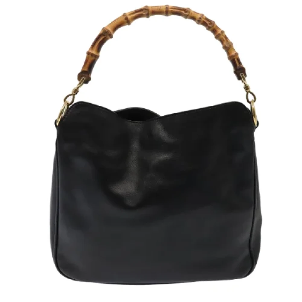 Gucci Vintage Pre-owned Leather handbags Black Dames