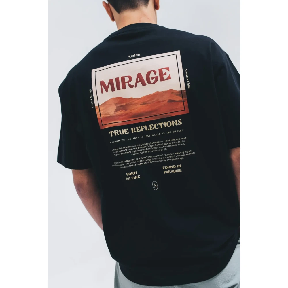 Aeden Zwarte Tee Jeziah Stijlvol Shirt Black Heren