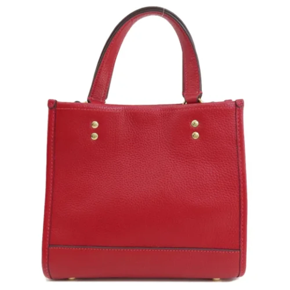 Coach Pre-owned Leather handbags Red Dames