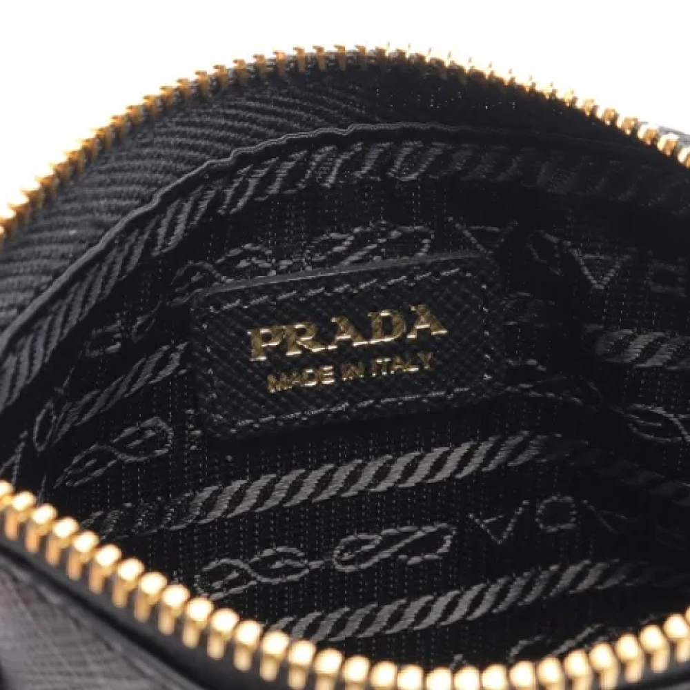 Prada Vintage Pre-owned Leather wallets Black Dames