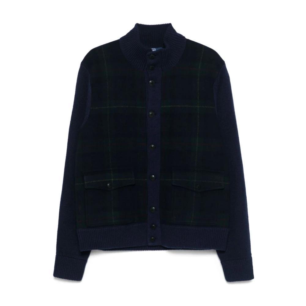 Ralph Lauren Gebreid Vest Blue Heren