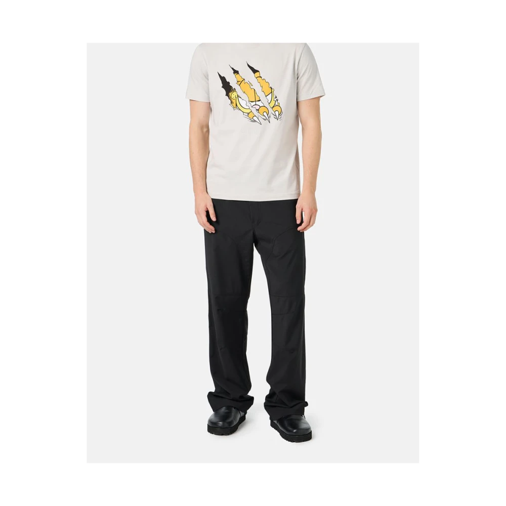 Iceberg Beige katoenen jersey T-shirt met Garfield-print en geborduurd logo Gray Heren