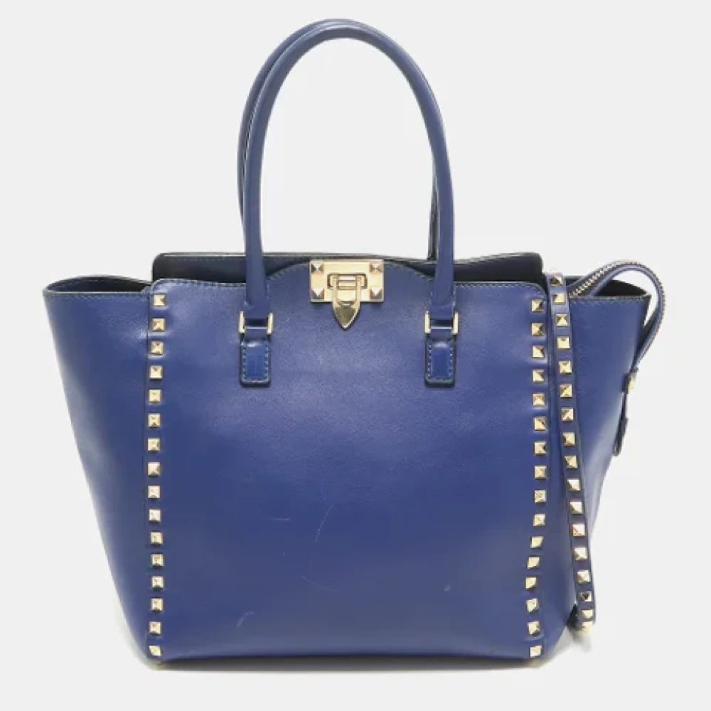 Valentino Vintage Pre-owned Leather totes Blue Dames