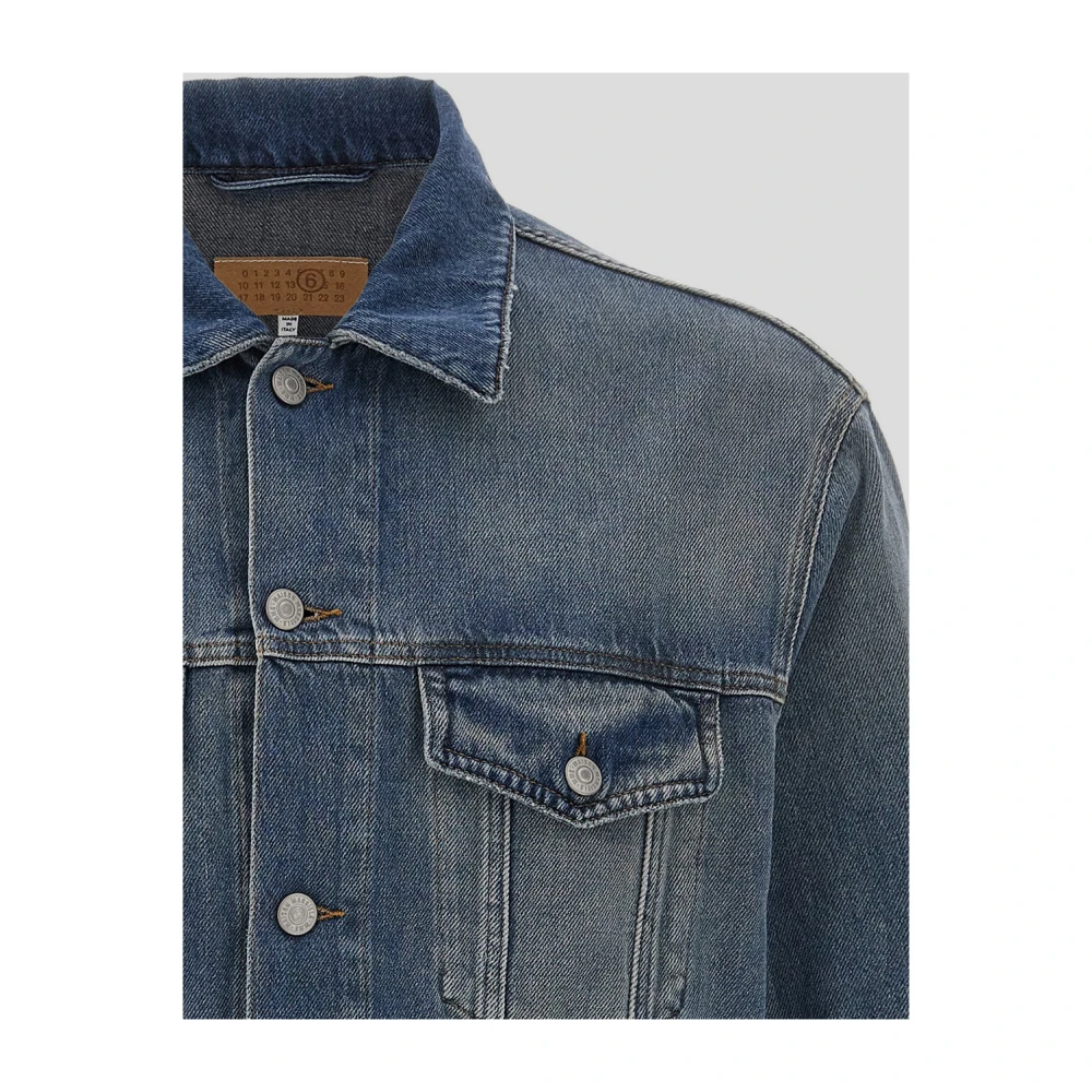 MM6 Maison Margiela Stijlvolle Denimjas van Katoen Blue Heren