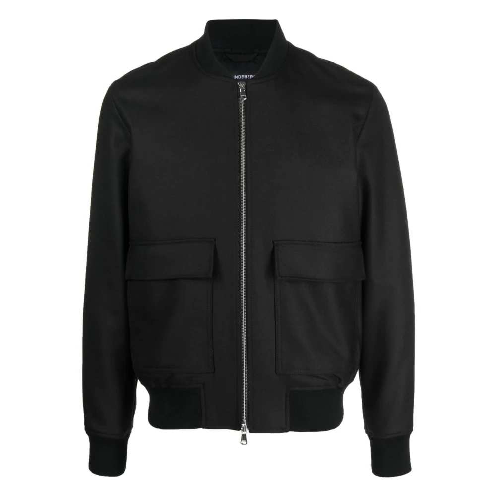 J.LINDEBERG Casual Bomberjack in wol keper Black Heren