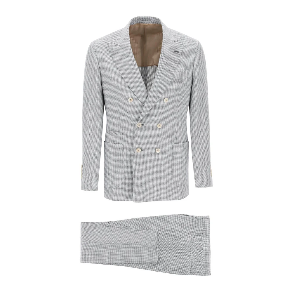 BRUNELLO CUCINELLI Single Breasted Suits Gray Heren