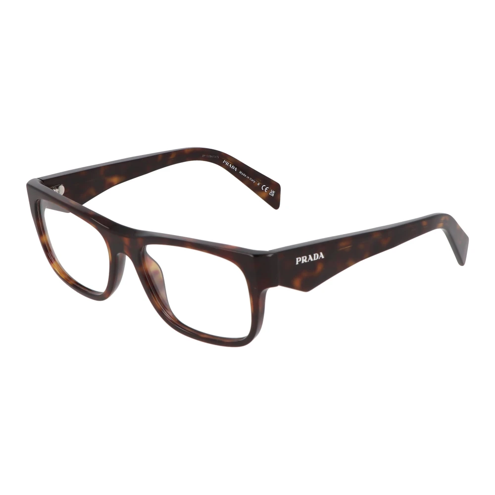 Prada Moderne Onregelmatige Bril Brown Unisex