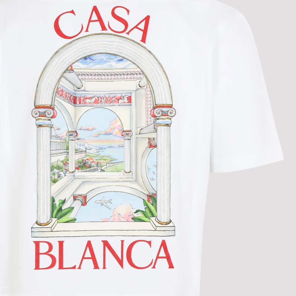 Casablanca Witte T-shirt voor mannen White Heren