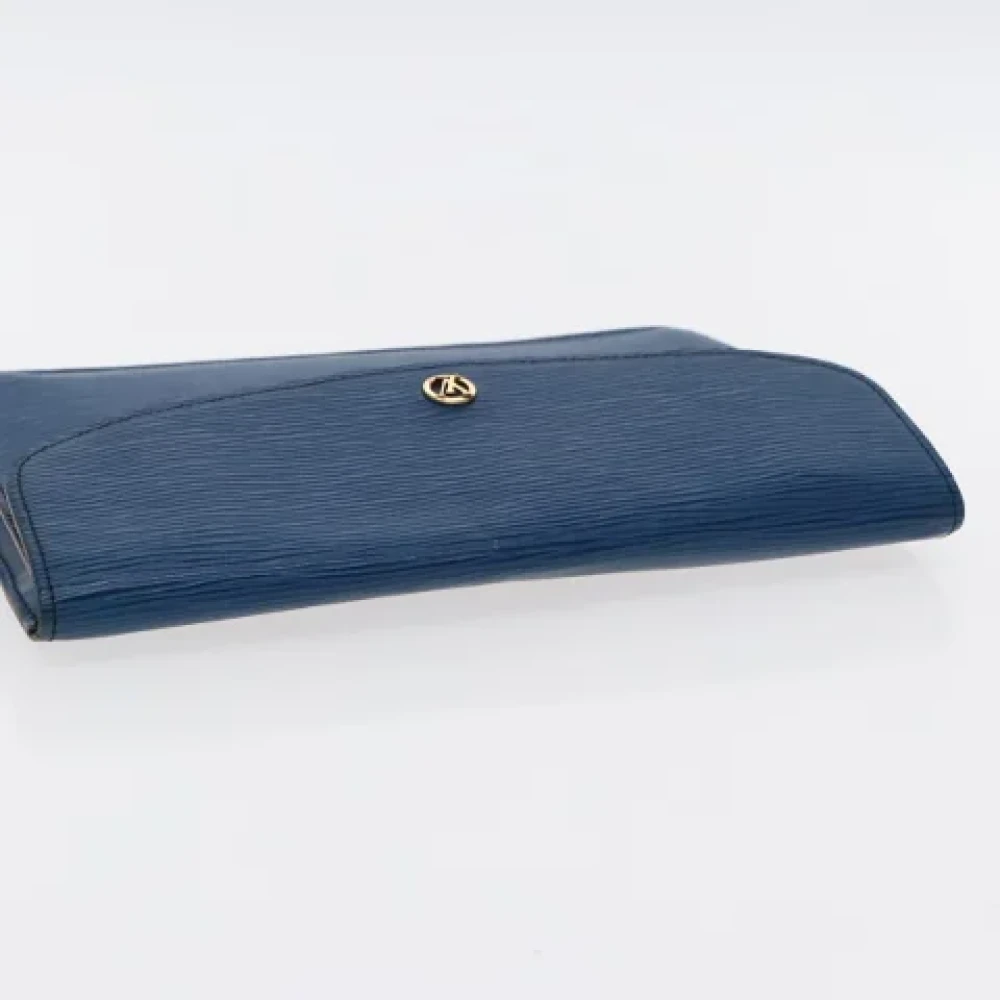 Louis Vuitton Vintage Pre-owned Leather clutches Blue Dames