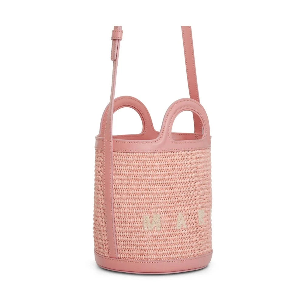 Marni Tropicalia Bucket Tas Vrouwen Trekkoord Pink Dames