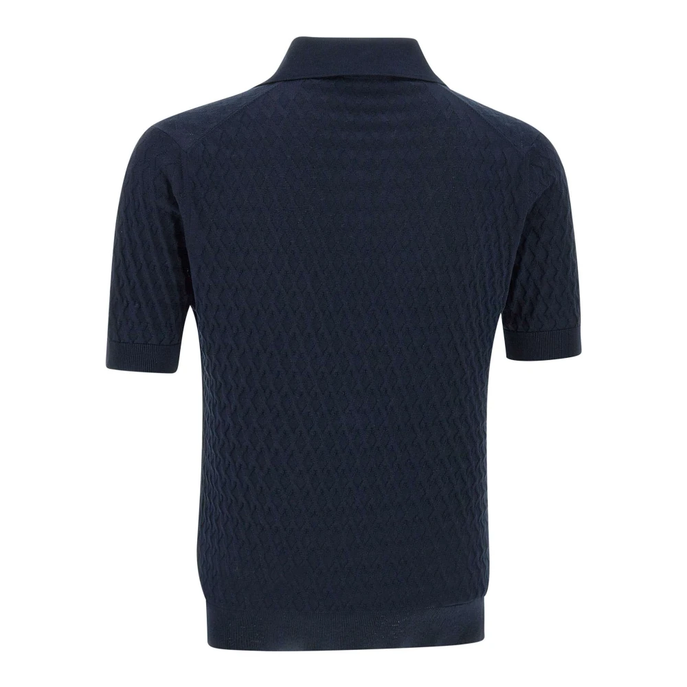 Filippo De Laurentiis Navy Blue Skipper Polo Shirt Blue Heren