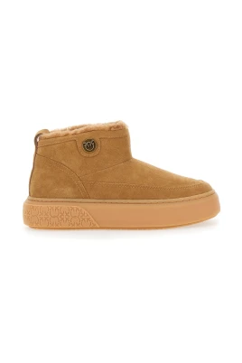 Beige Mid Sneaker Ko Suede Päls