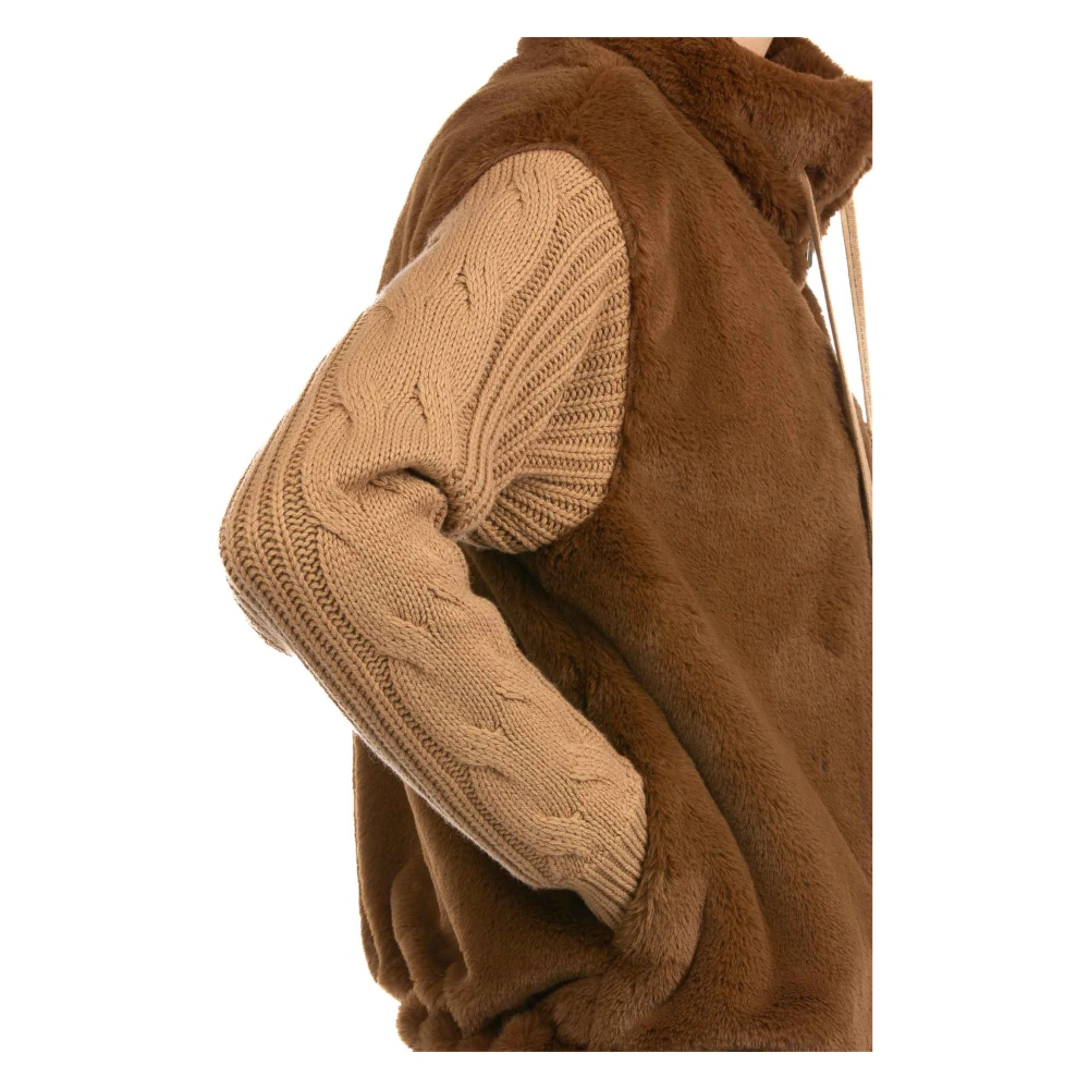 Le Tricot Perugia Stijlvolle Tabak Kameel Vest Brown Dames