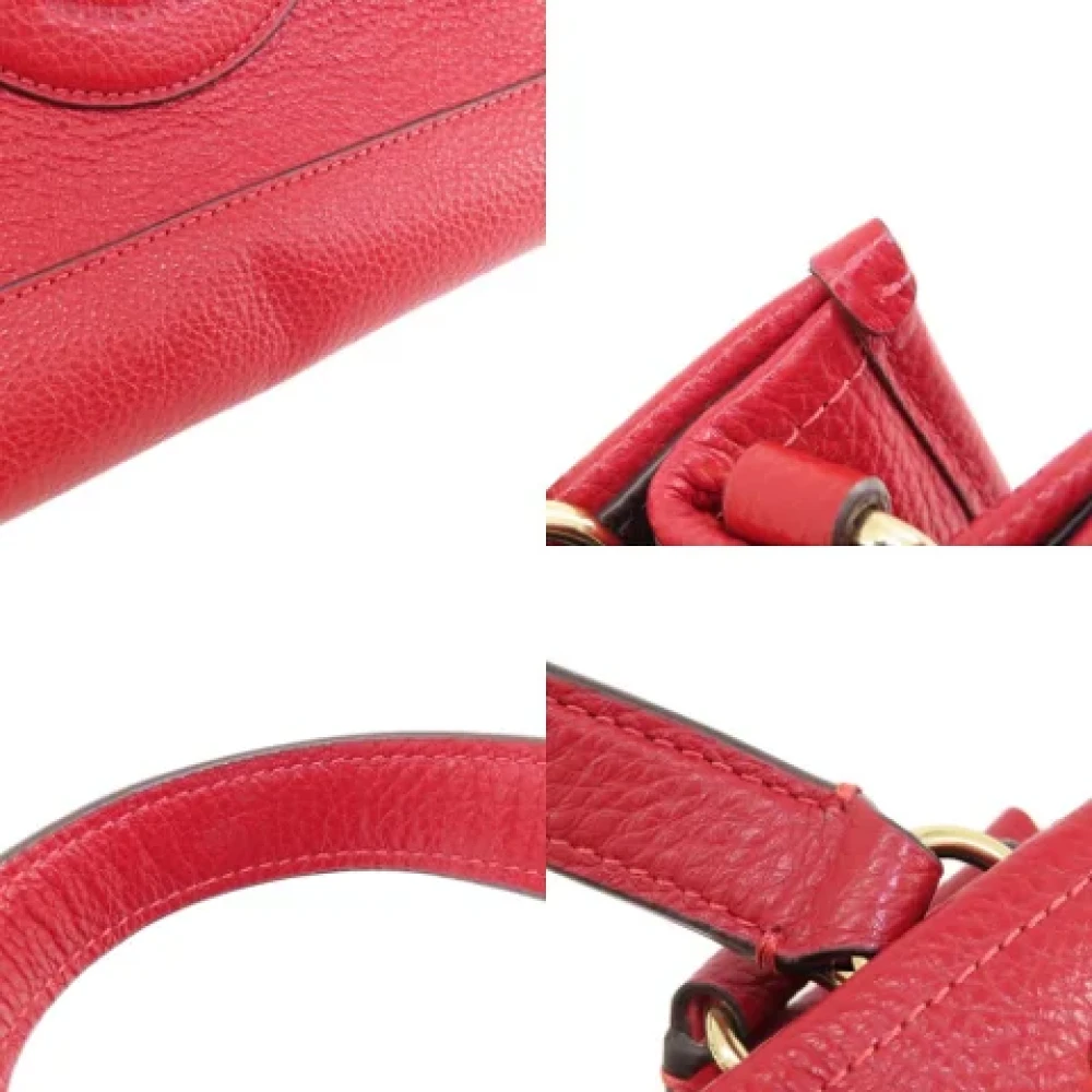 Coach Pre-owned Leather handbags Red Dames