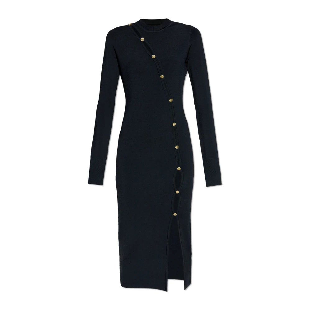 Versace Jeans Couture Jurk met knopen Black Dames
