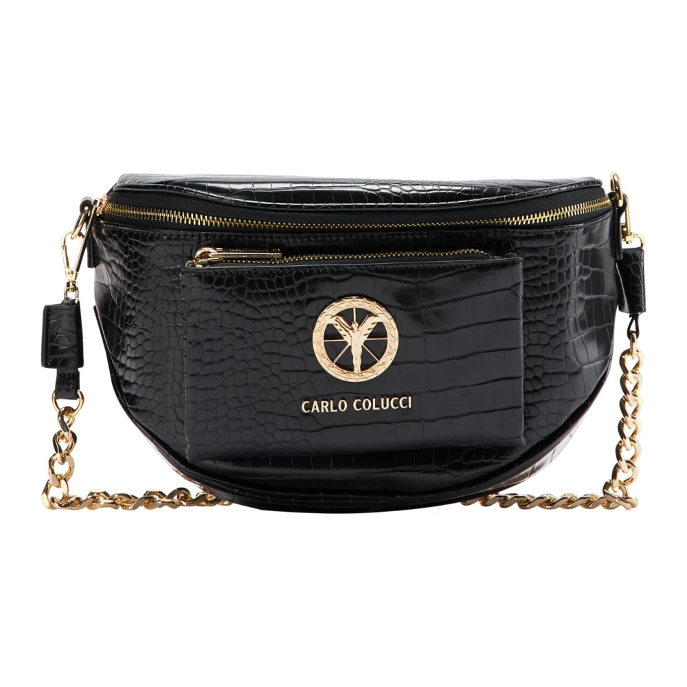 Carlo Colucci Unisex Black Shoulder Bags