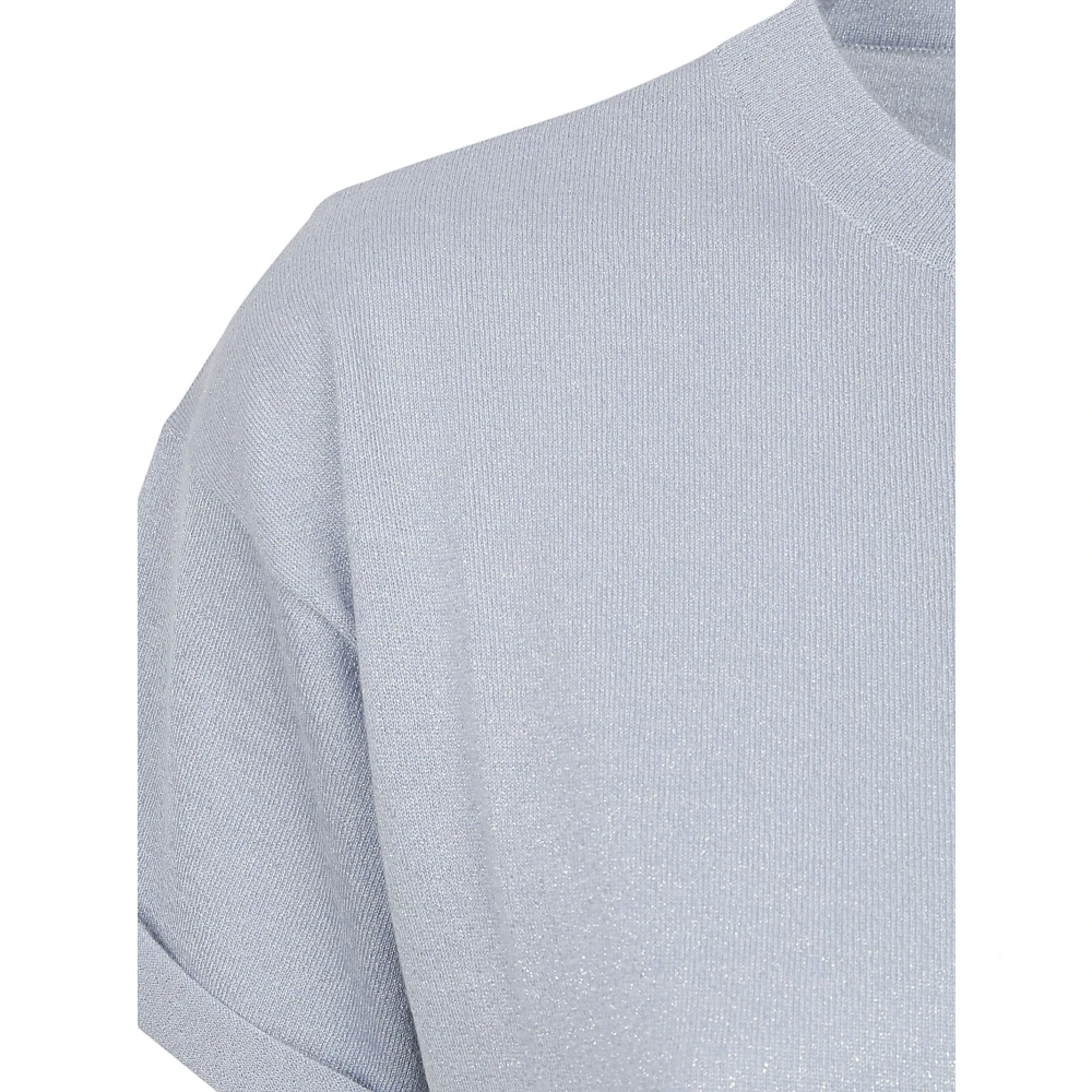 BRUNELLO CUCINELLI Kasjmier Sprankelende Sweater T-shirts Polos Blue Dames