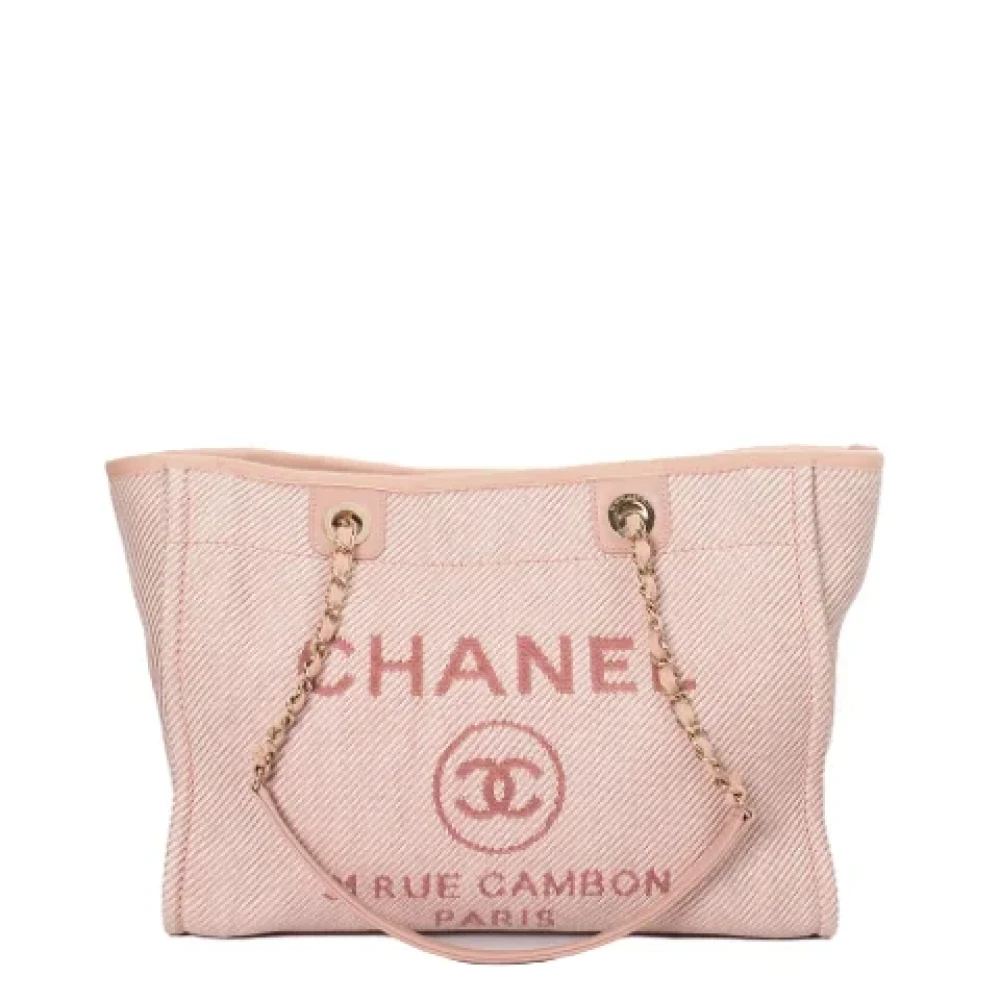 Chanel Vintage Pre-owned Canvas chanel-bags Pink Dames