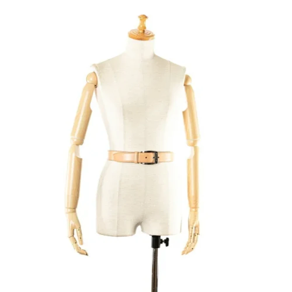 Bvlgari Vintage Pre-owned Leather belts Beige Heren