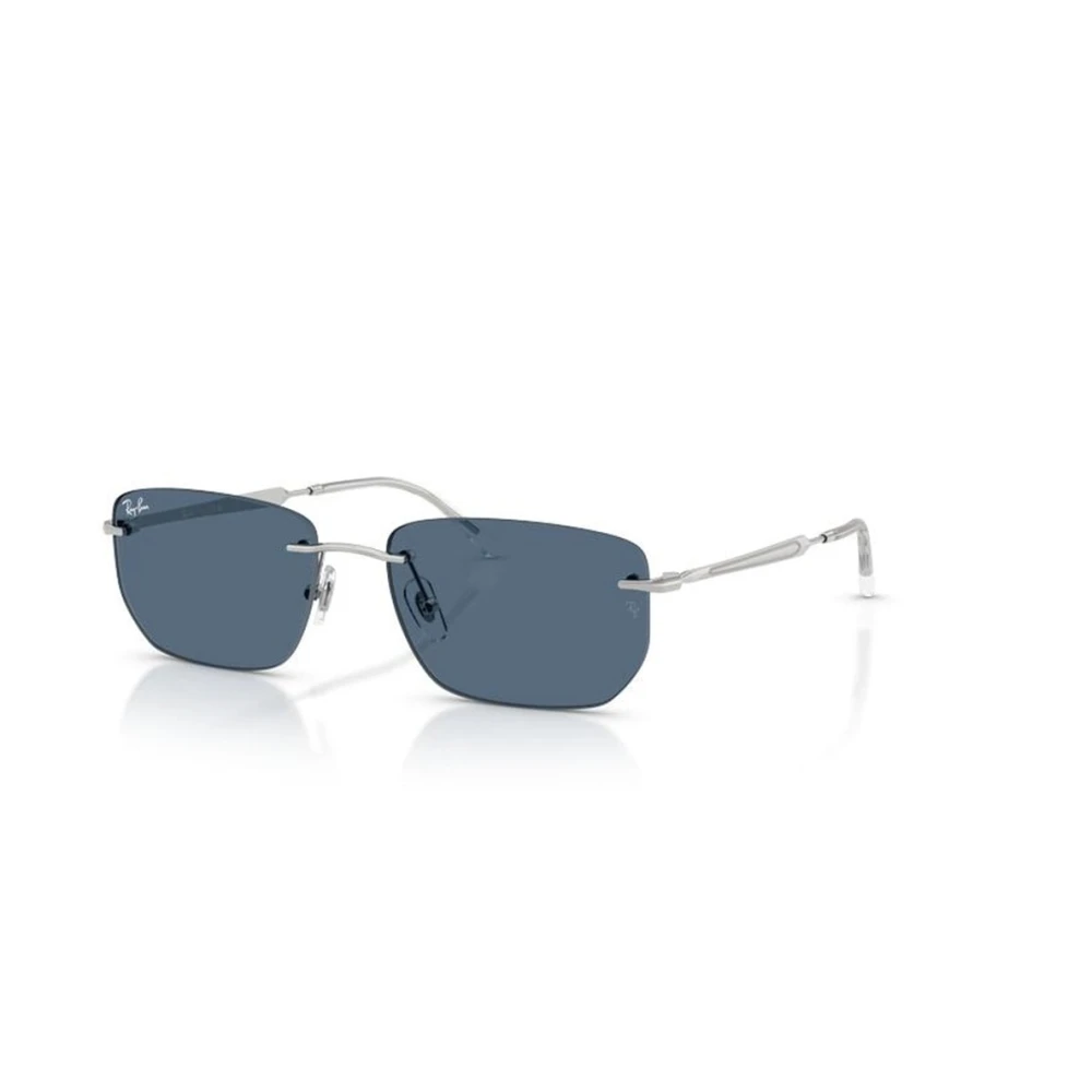 Ray-Ban Unisex Grijs Geometrische Metalen Zonnebril