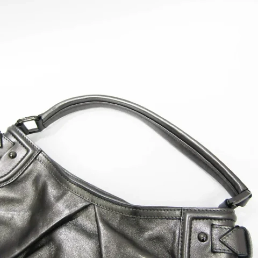 Burberry Vintage Pre-owned Leather shoulder-bags Gray Dames