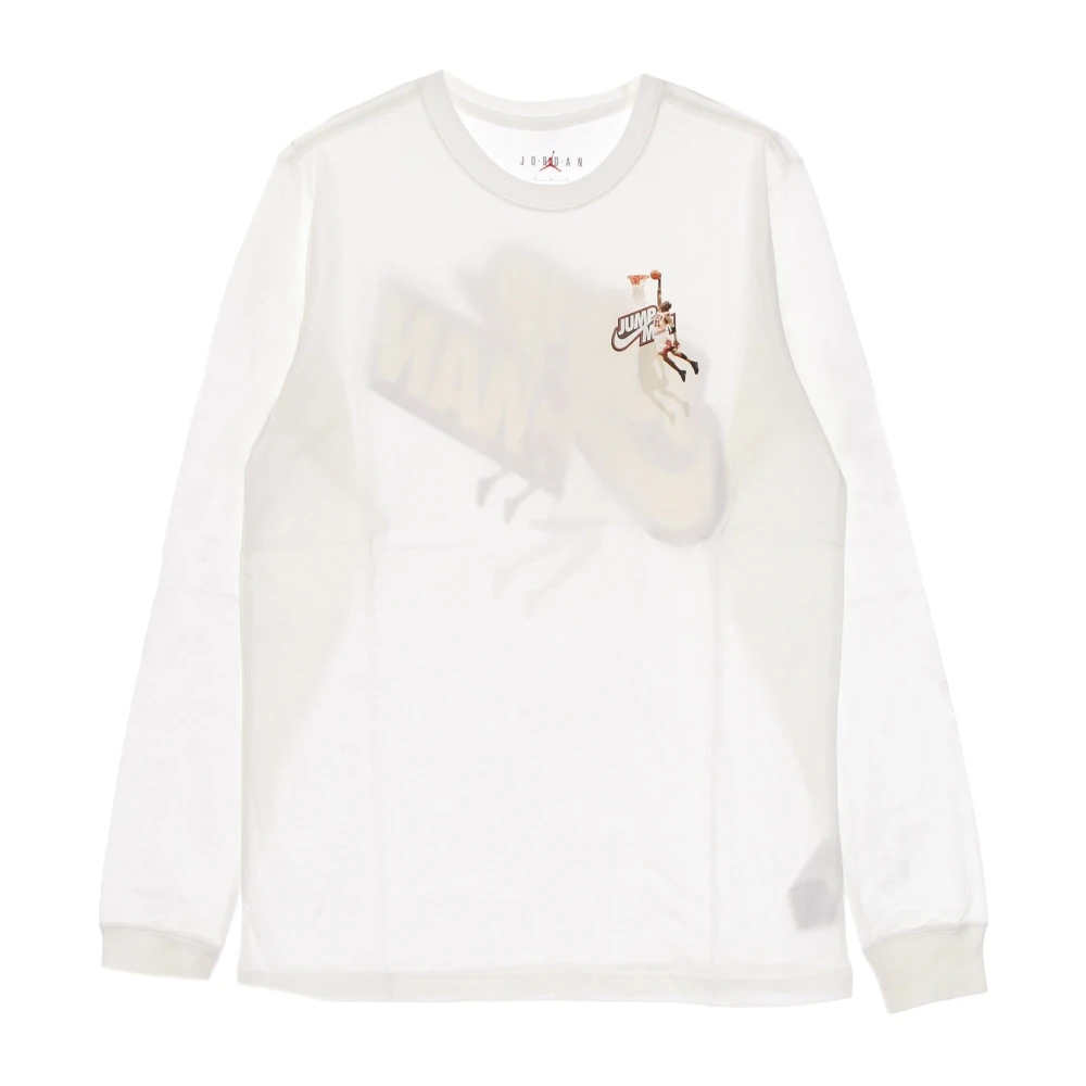 Jordan Heren Longsleeve T-shirt Wit Rood White Heren