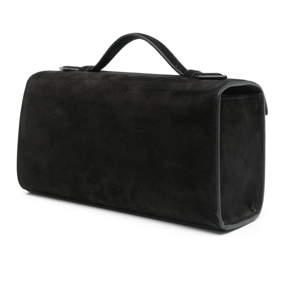 Savette Zwarte Suède Symmetry Pochette Tas Black Dames
