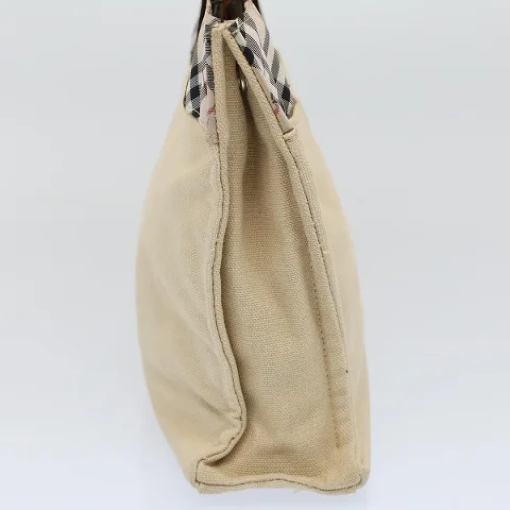 Burberry Vintage Pre-owned Canvas handbags Beige Dames