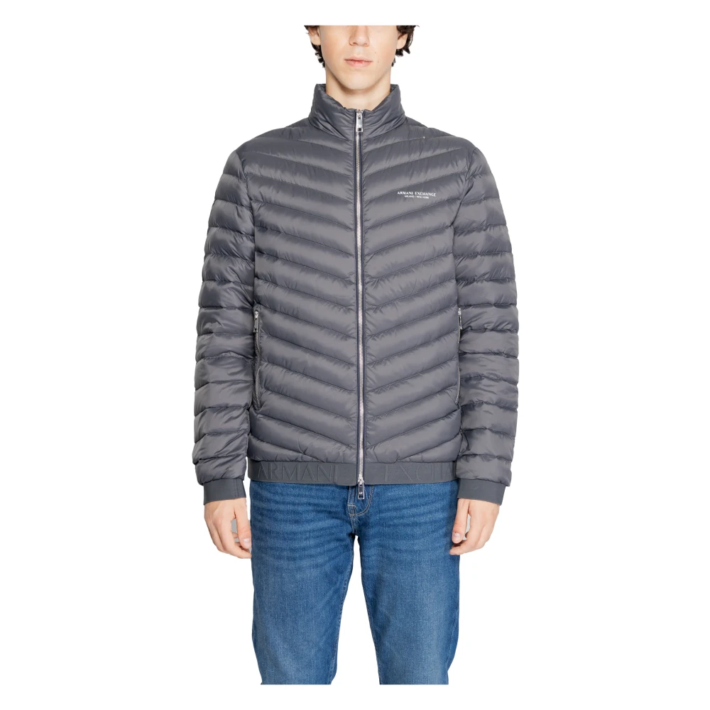 Armani Exchange Men's Gray Winter Down Jacket Collection