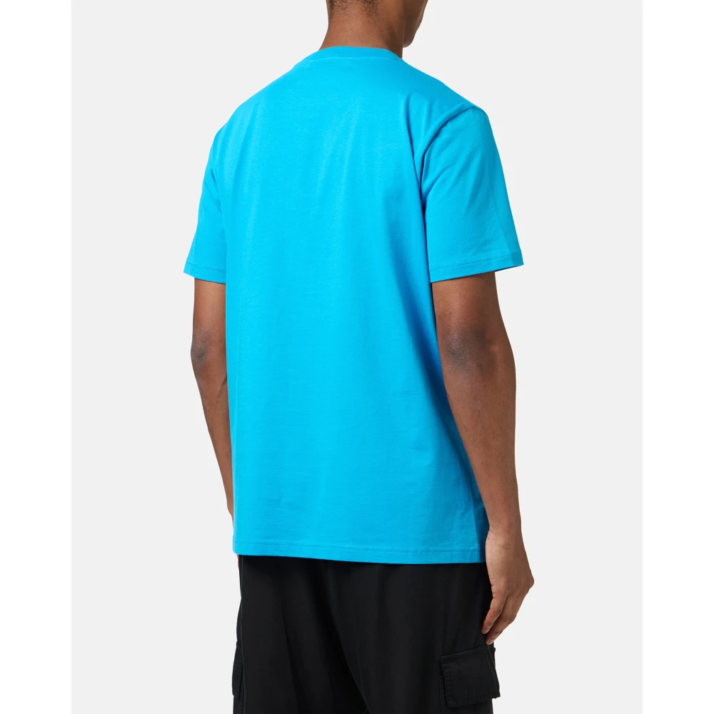 Iceberg Kobaltblauwe klassieke regular fit jersey T-shirt Blue Heren