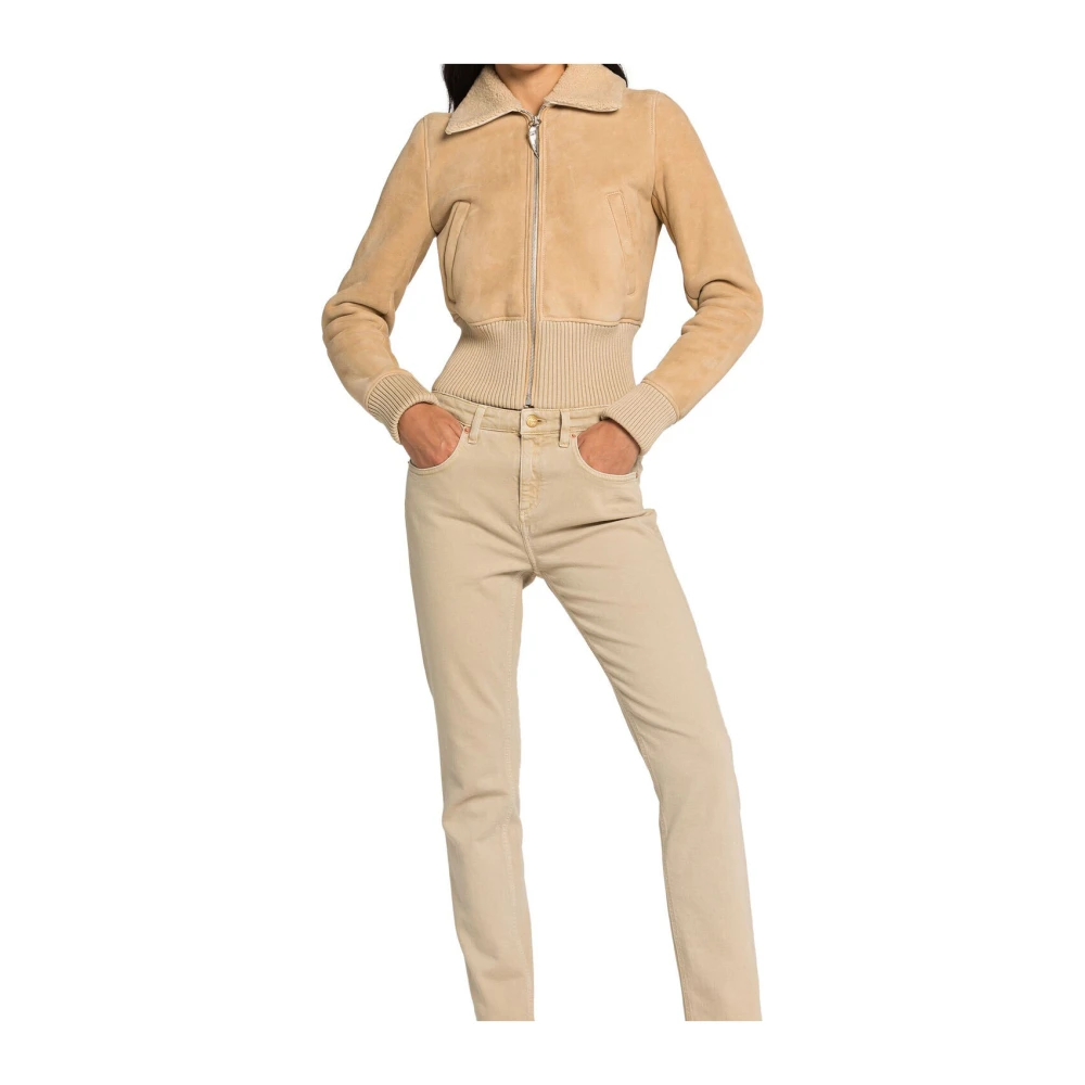 Roberto Cavalli Beige Wash Skinny Jeans Mid-Rise White Dames