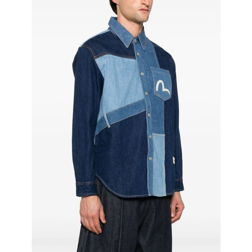 Evisu Indigo Denim Jack Regular Fit Blue Heren