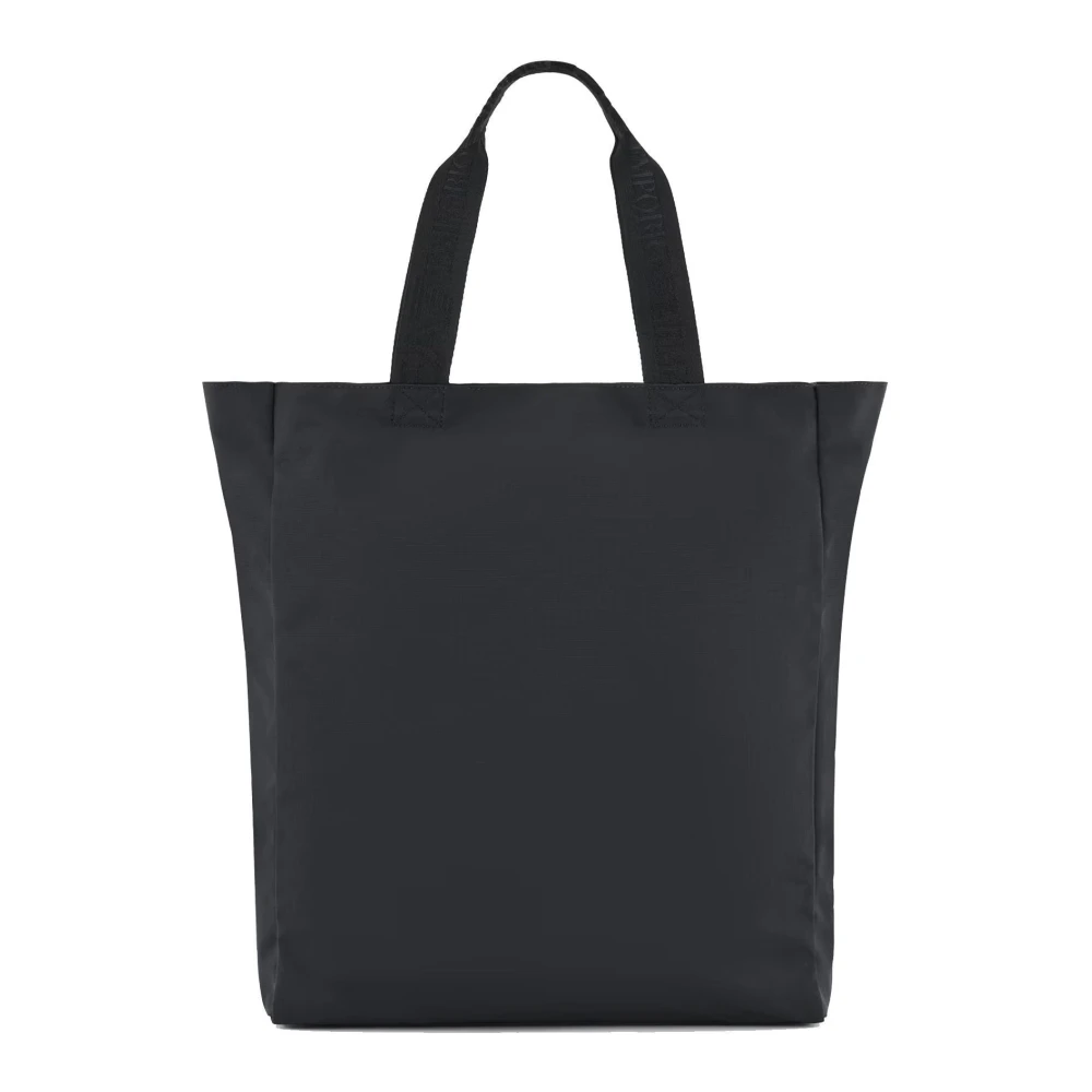 Armani Veelzijdige Technische Stoffen Shopper Tas Black Heren