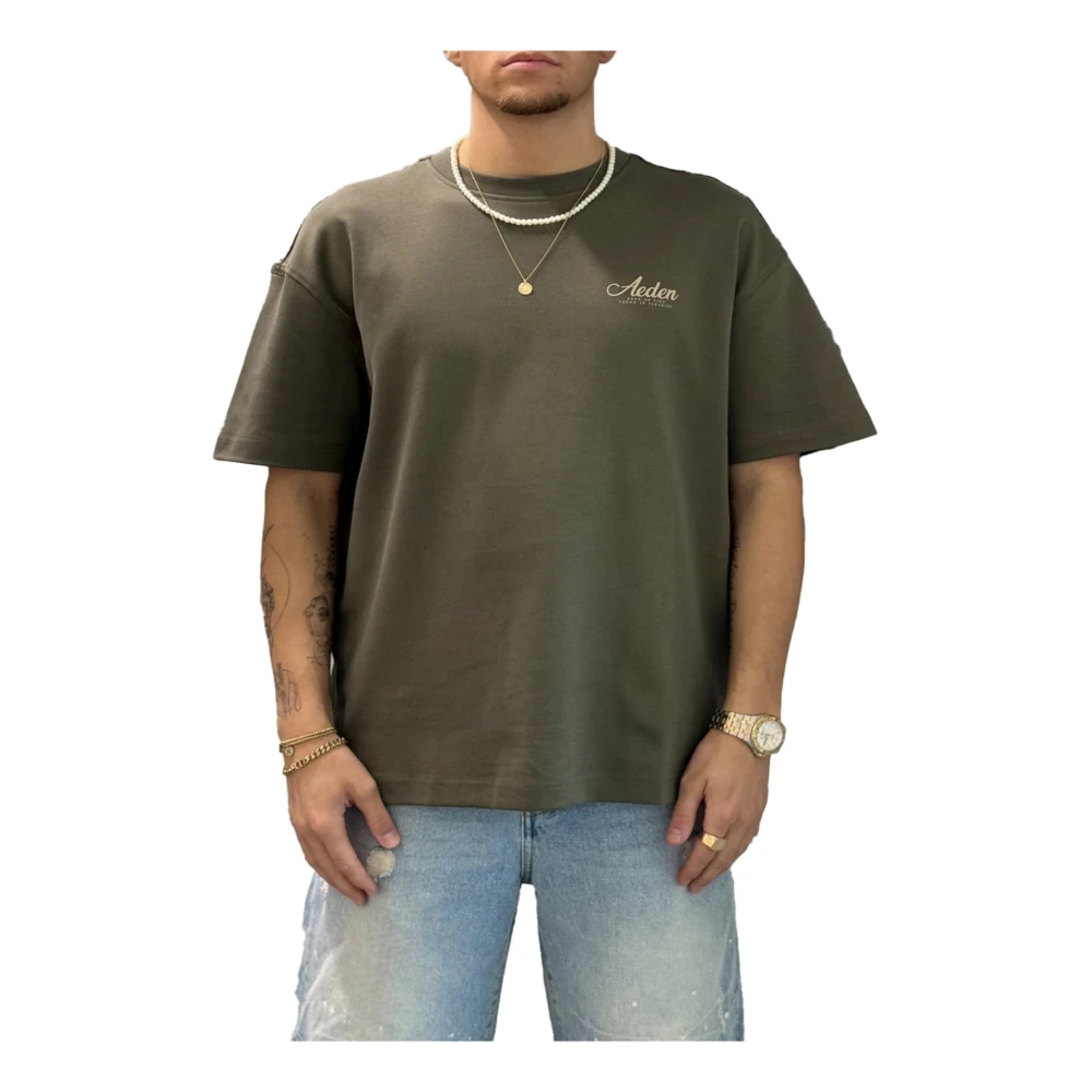 Aeden Agave Green T-shirt Gray Heren