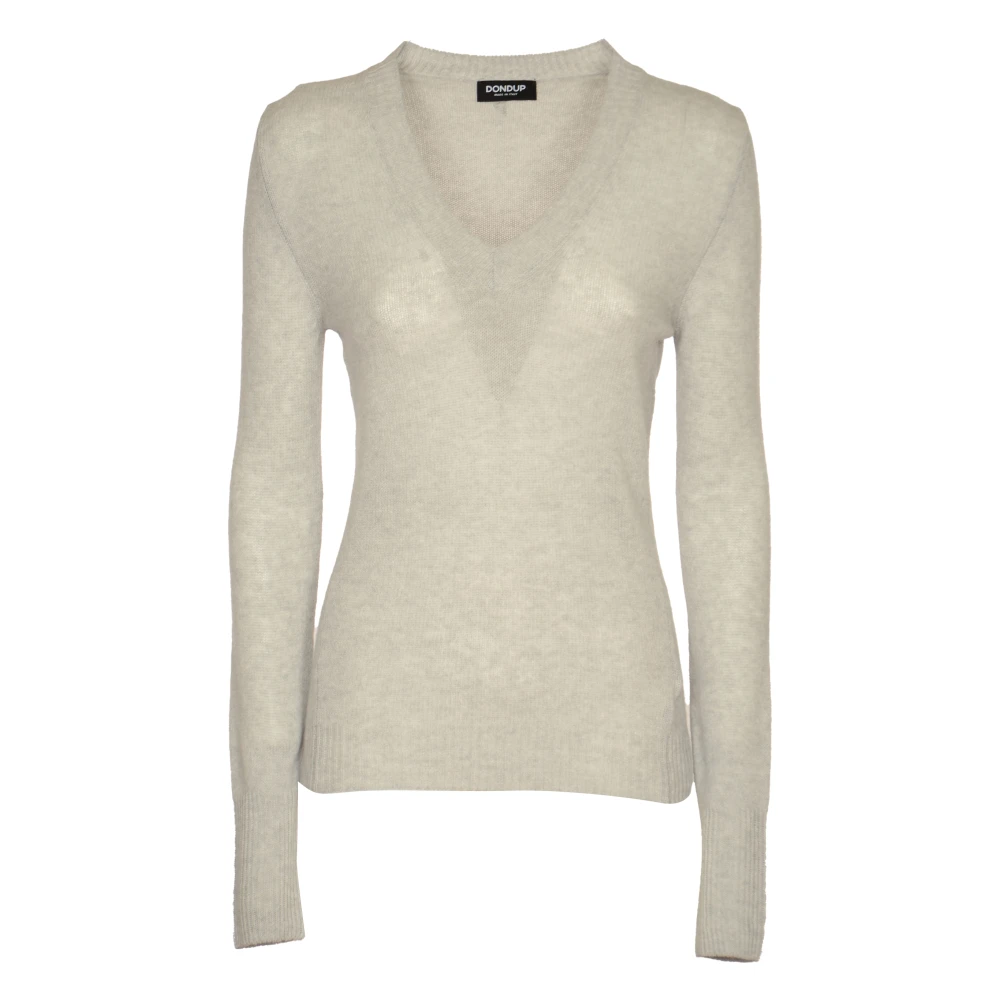 Dondup Grijze Trui met V-hals Gray Dames