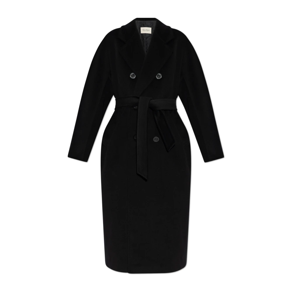 Max Mara Elegant Madame Wool Coat Black Dames