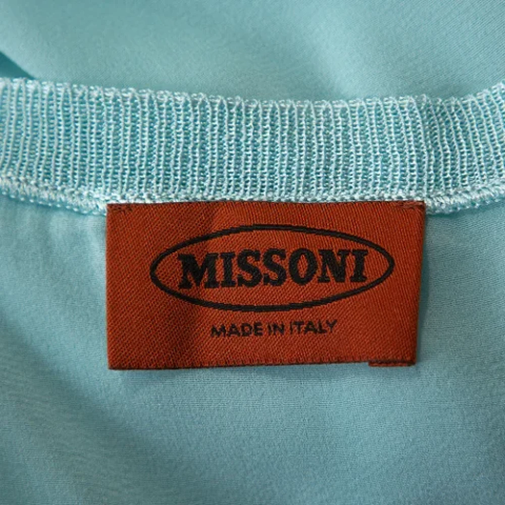 Missoni Pre-owned Silk tops Blue Dames