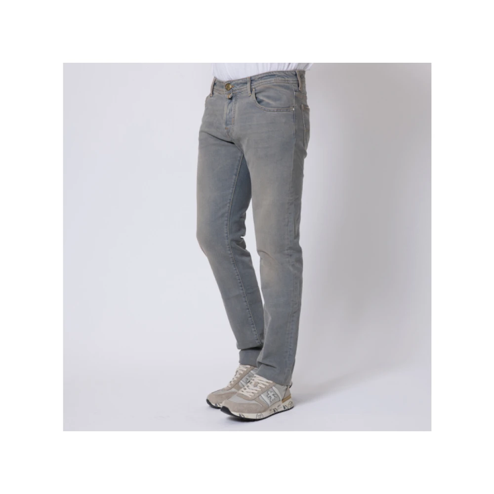 Jacob Cohën Slim Fit Blauwe Gewassen Jeans Nick Blue Heren